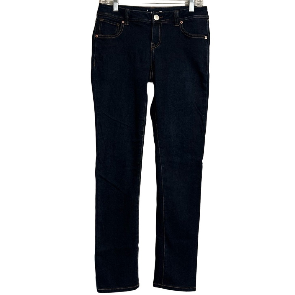 INC Jeans Womens 4 Dark Blue Skinny Leg Regular Fit Denim Stretch 5 Pocket - Picture 2 of 5